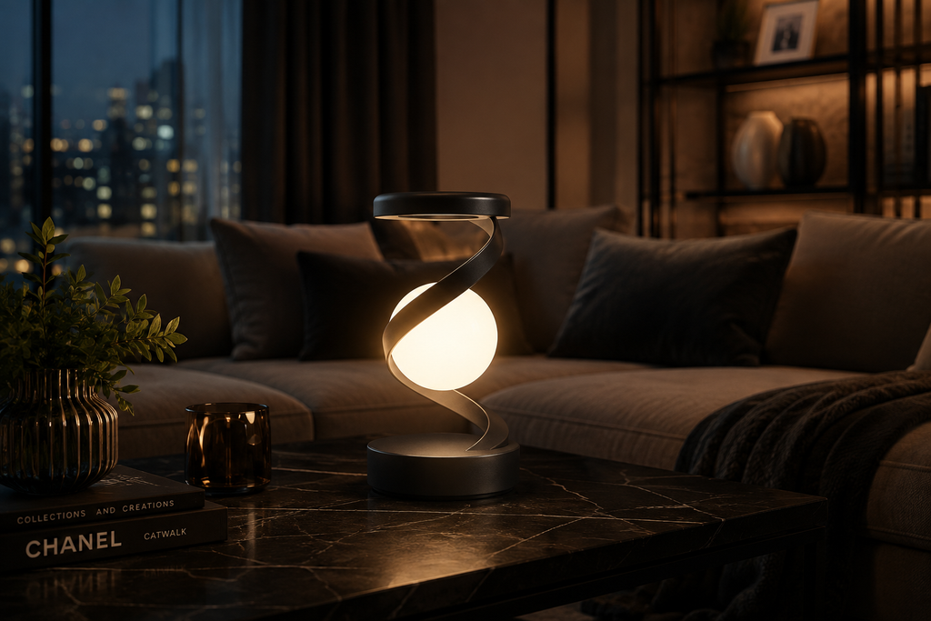 Rotating  Lamp with Wireless Charging